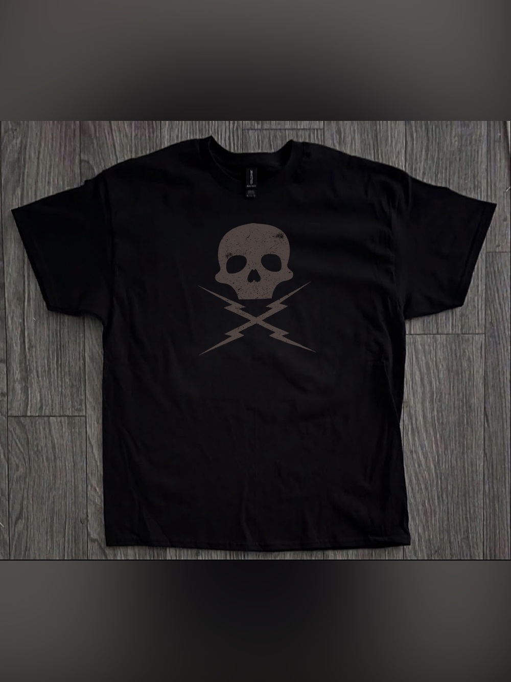 Death proof skull dark greyhorror goth punk film color black Large Unisex T-shir